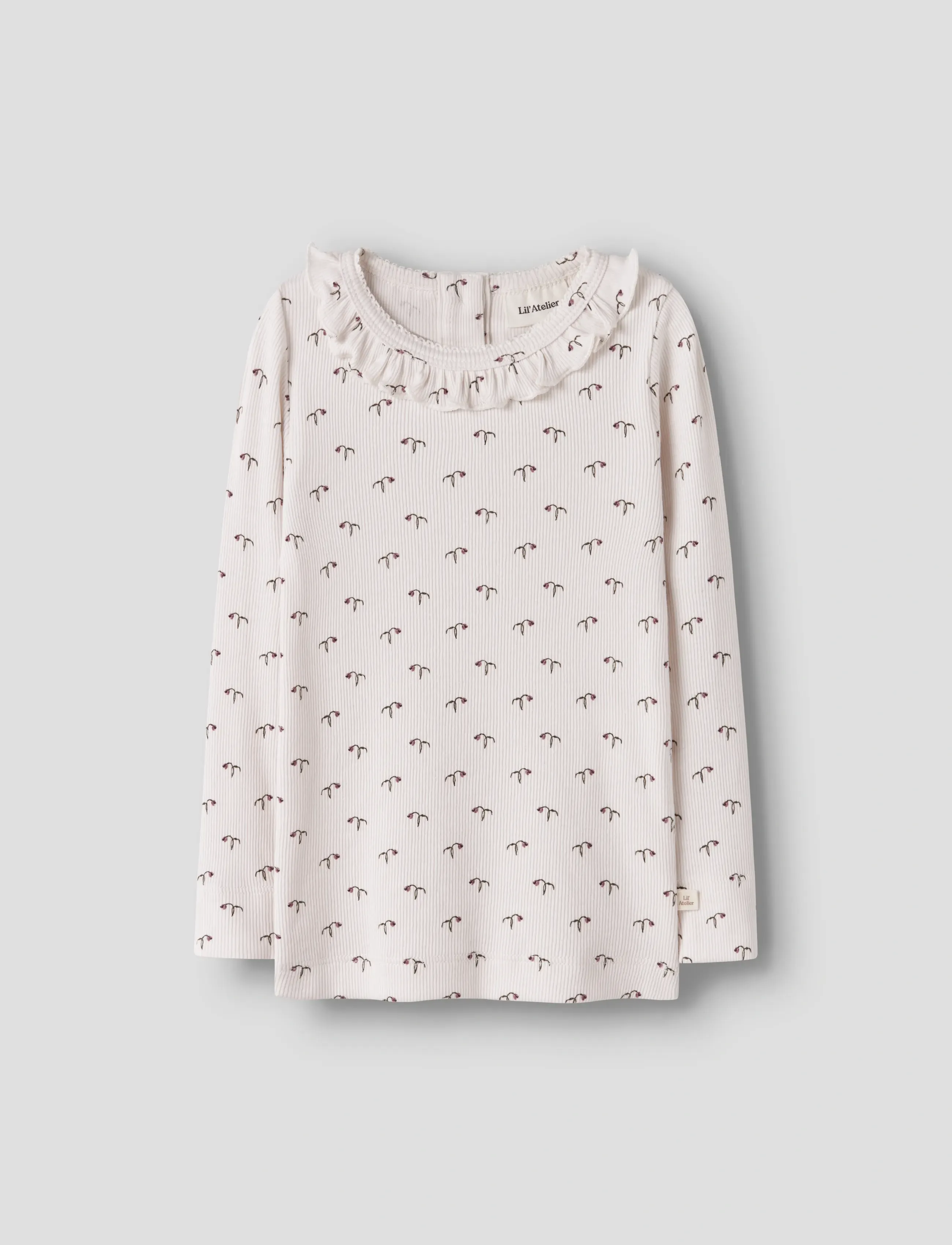 Lil'Atelier NMFGAGO KIS LS SLIM TOP LIL - T-shirts - ALMOST MAUVE / cream