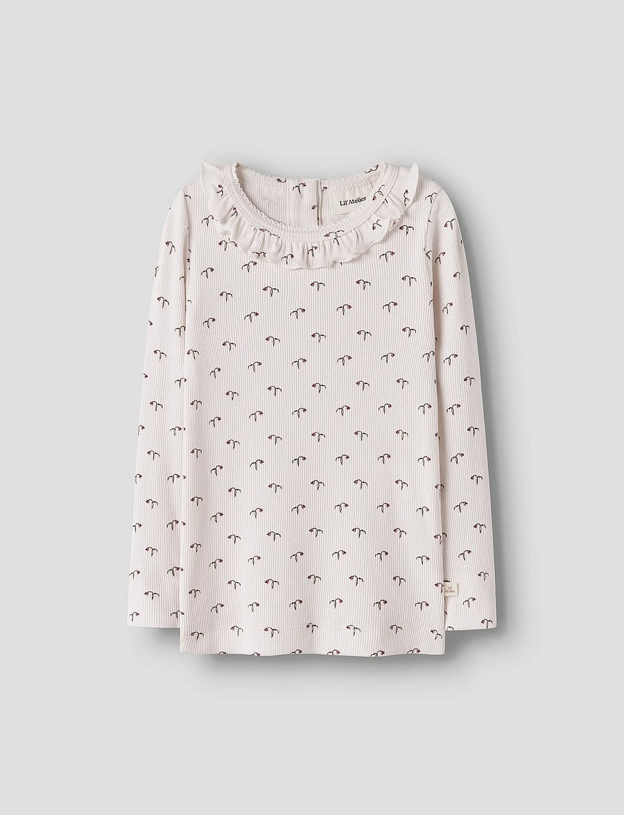 Lil'Atelier - NMFGAGO KIS LS SLIM TOP LIL - t-krekli ar garām piedurknēm - almost mauve - 0