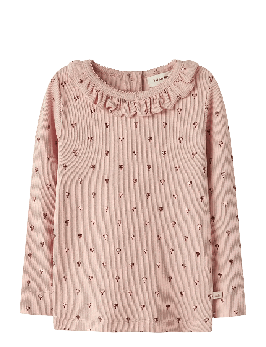 Lil'Atelier - NMFGAGO KIS LS SLIM TOP LIL - marškinėliai ilgomis rankovėmis - cameo rose - 1