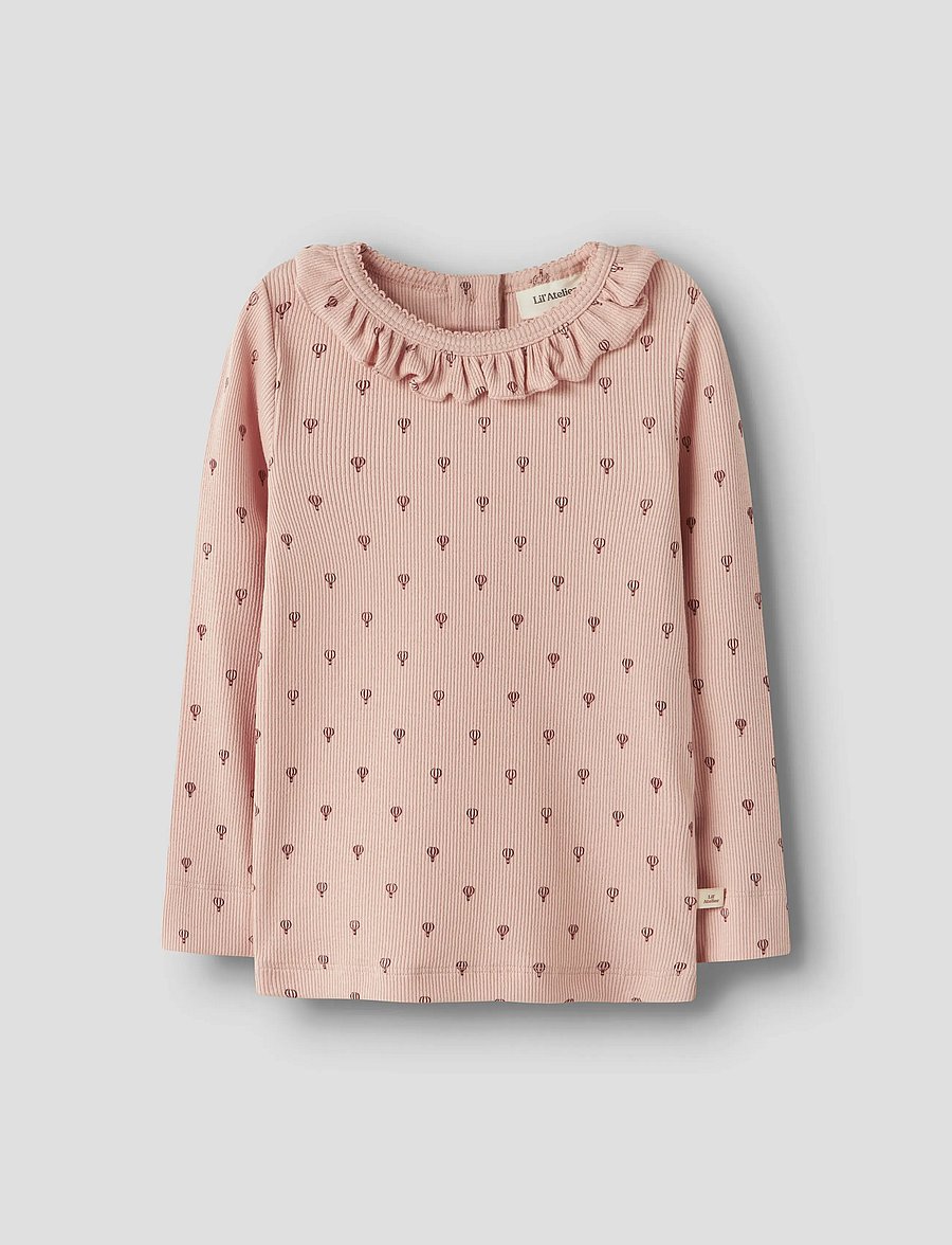 Lil'Atelier - NMFGAGO KIS LS SLIM TOP LIL - marškinėliai ilgomis rankovėmis - cameo rose - 0