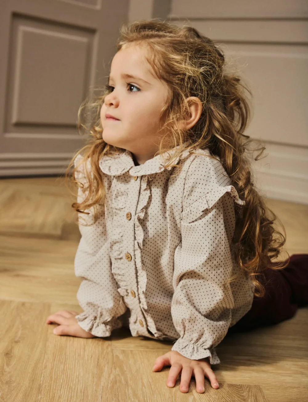 Lil'Atelier - NMFOLENA LS LOOSE SHIRT LIL - långärmade skjortor - pastel parchment - 0