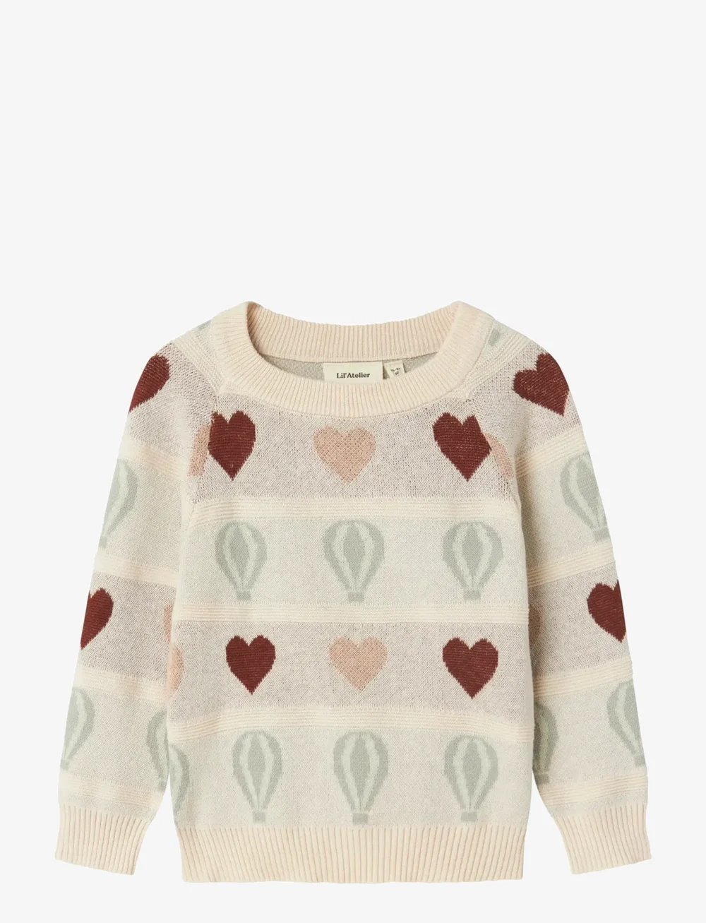 Lil'Atelier - NMFLAMAI KIS LS KNIT LIL - stickade tröjor - pastel parchment - 1