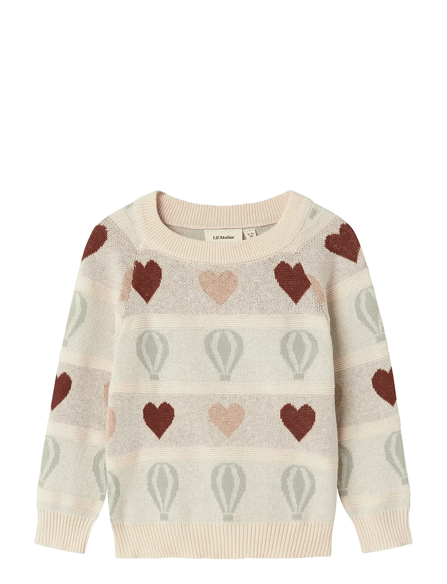 Lil'Atelier - NMFLAMAI KIS LS KNIT LIL - trøjer - pastel parchment - 1