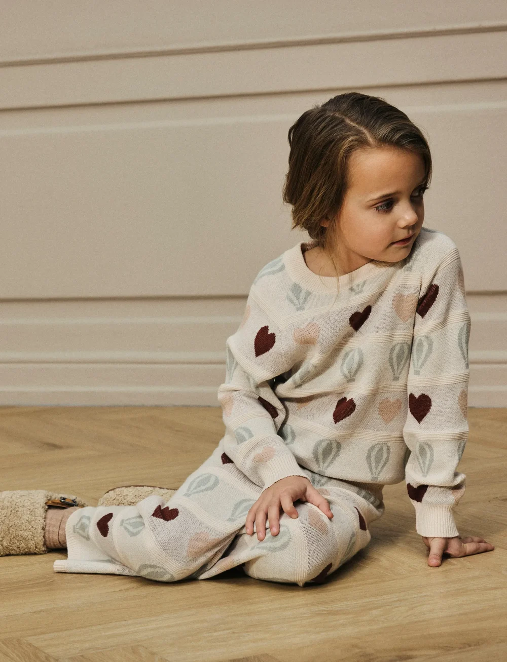 Lil'Atelier - NMFLAMAI KIS LS KNIT LIL - stickade tröjor - pastel parchment - 0