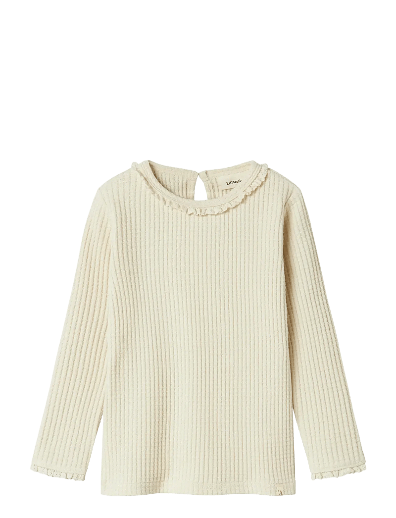 Lil'Atelier - NMFOSANNE LS SLIM TOP LIL - langærmede t-shirts - turtledove - 1