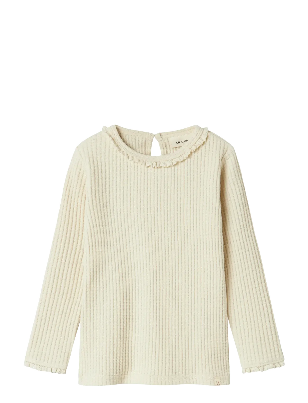 Lil'Atelier NMFOSANNE LS SLIM TOP LIL - Riided - TURTLEDOVE / cream