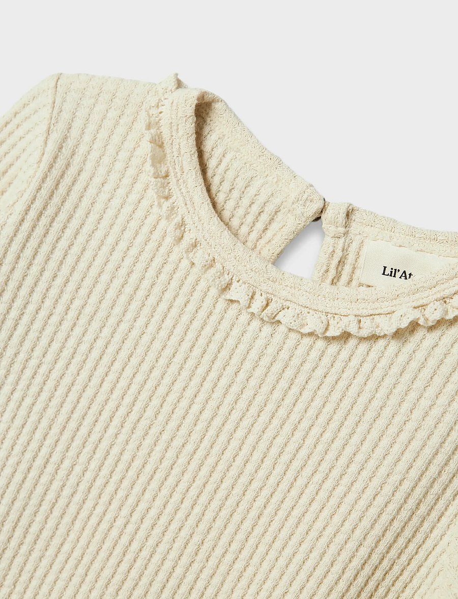 Lil'Atelier - NMFOSANNE LS SLIM TOP LIL - pikkade varrukatega t-särgid - turtledove - 3