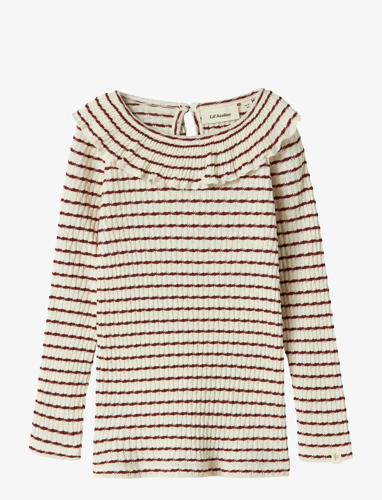 Lil'Atelier - NMFOSOPHIA LS SLIM TOP LIL - t-shirts à manches longues - hot chocolate - 1