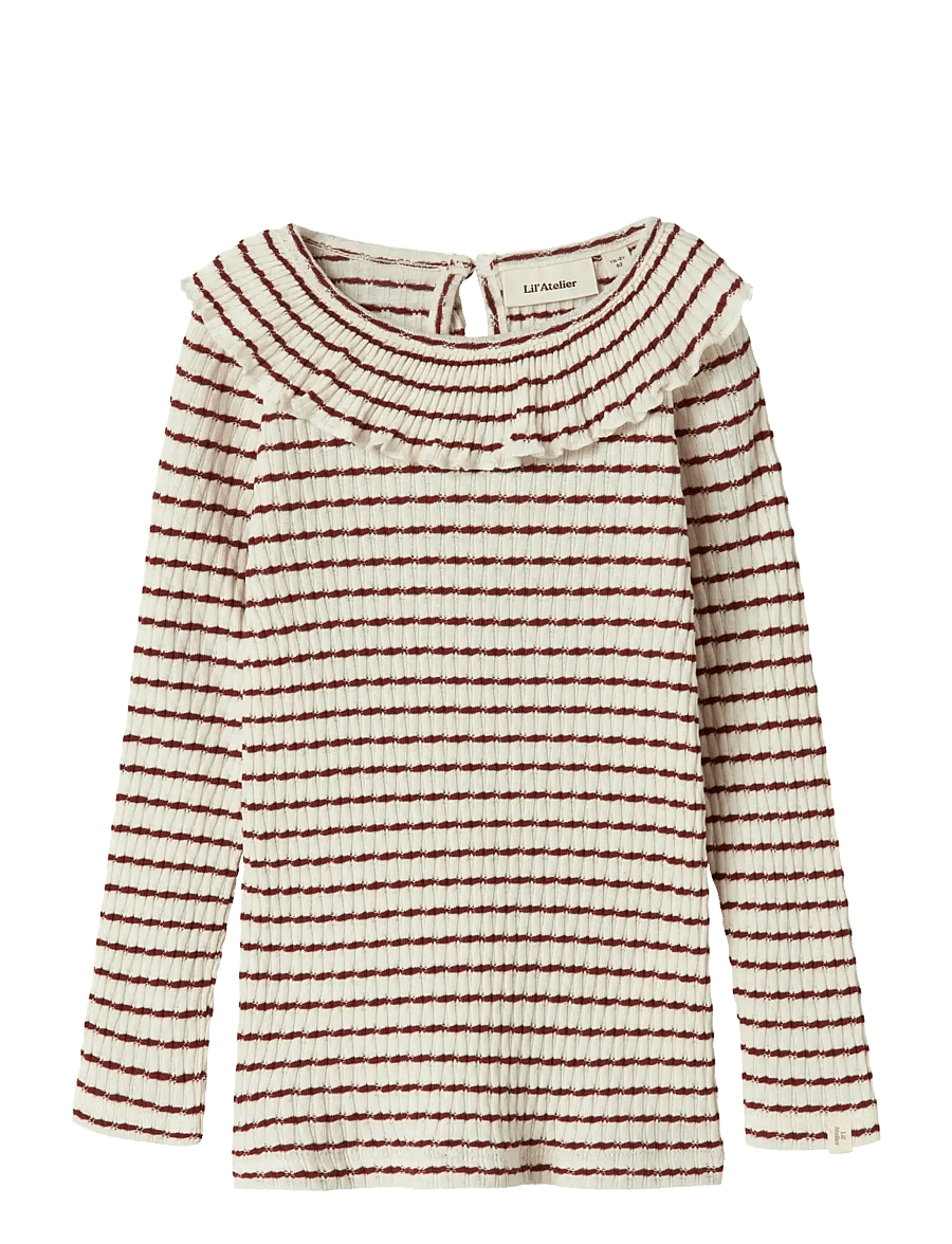 Lil'Atelier - NMFOSOPHIA LS SLIM TOP LIL - langärmelig - hot chocolate - 1