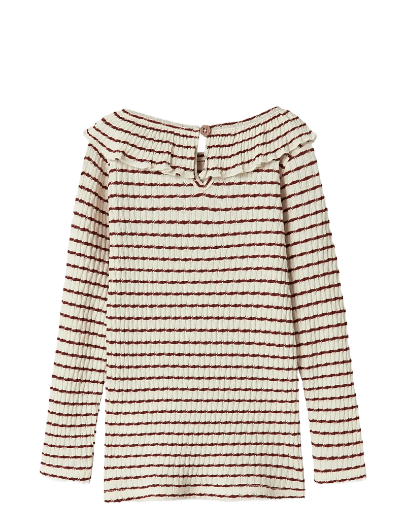 Lil'Atelier - NMFOSOPHIA LS SLIM TOP LIL - t-shirts à manches longues - hot chocolate - 2