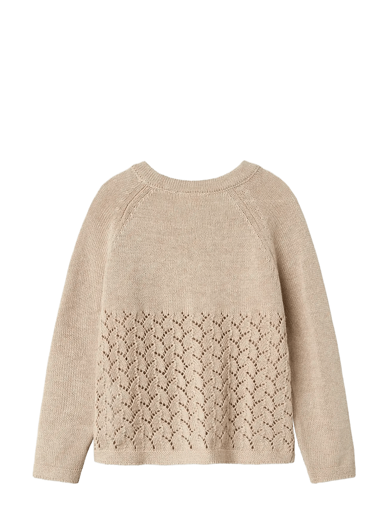 Lil'Atelier - NMFOLGA LS KNIT CARD LIL - neuletakit - pastel parchment - 1