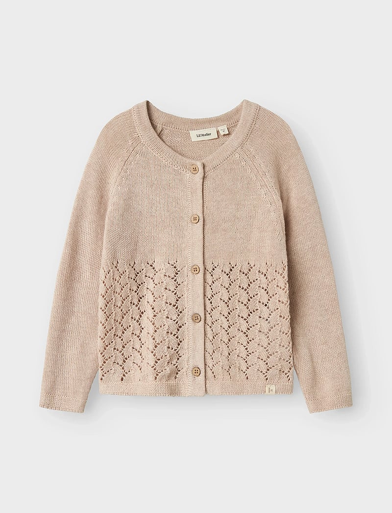 Lil'Atelier - NMFOLGA LS KNIT CARD LIL - gilets - pastel parchment - 0