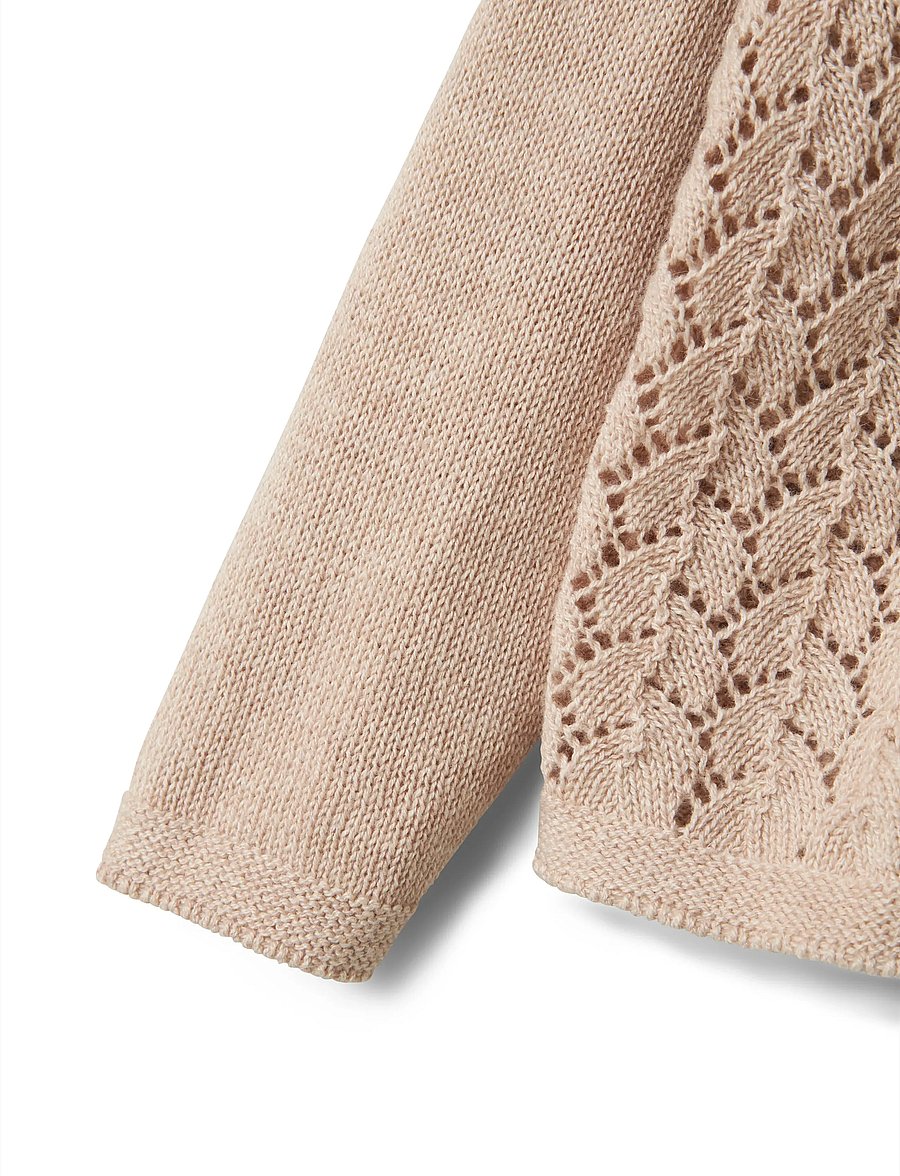 Lil'Atelier - NMFOLGA LS KNIT CARD LIL - koftor - pastel parchment - 3