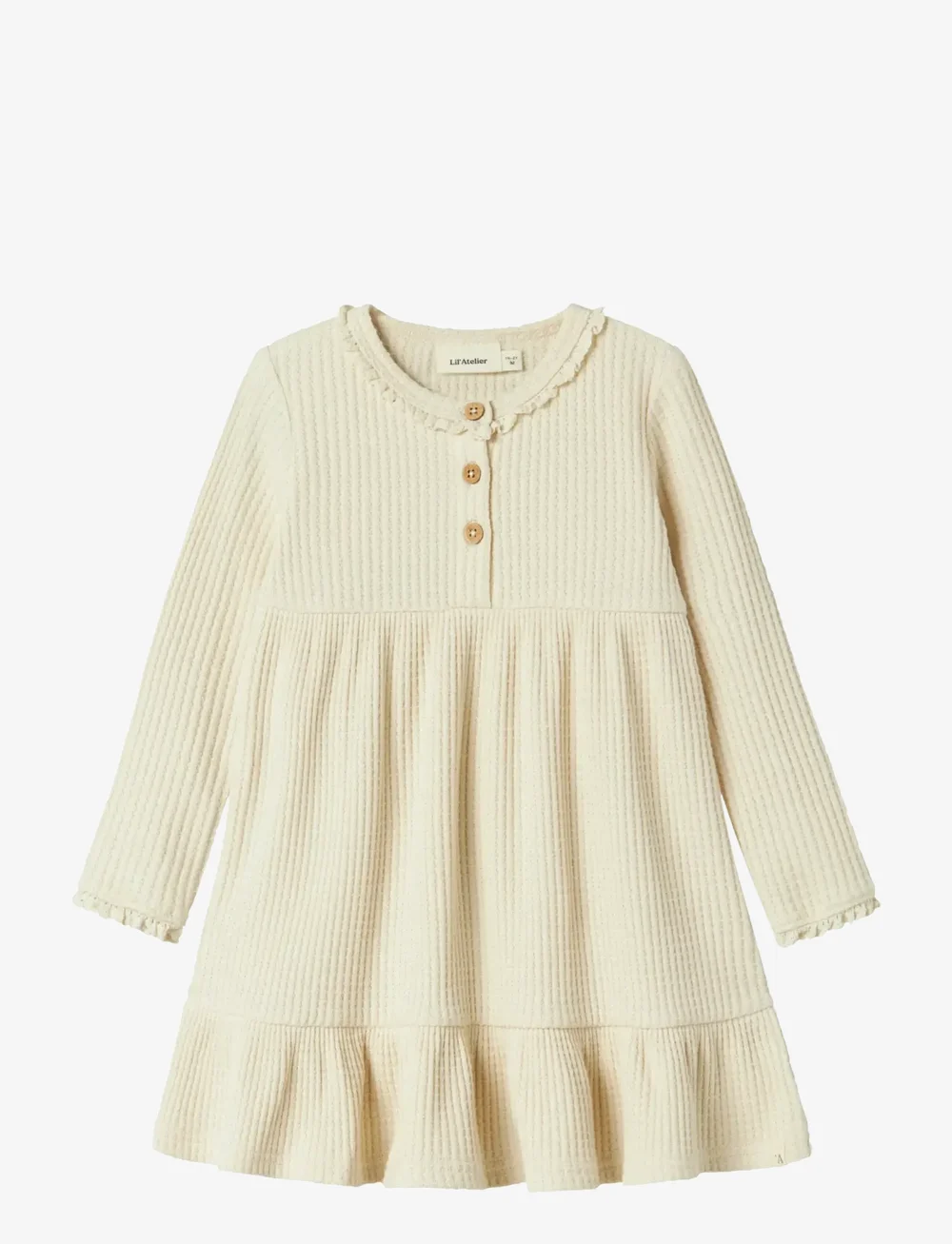Lil'Atelier - NMFOSANNE LS DRESS LIL - pikkade varrukatega vabaaja kleidid - turtledove - 0