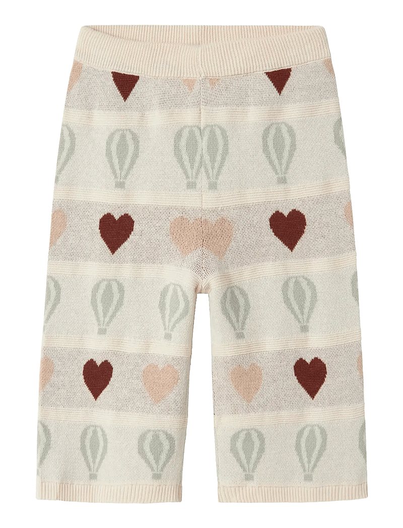 Lil'Atelier - NMFLAMAI WIDE KNIT ANCLE PANT LIL - byxor - pastel parchment - 1