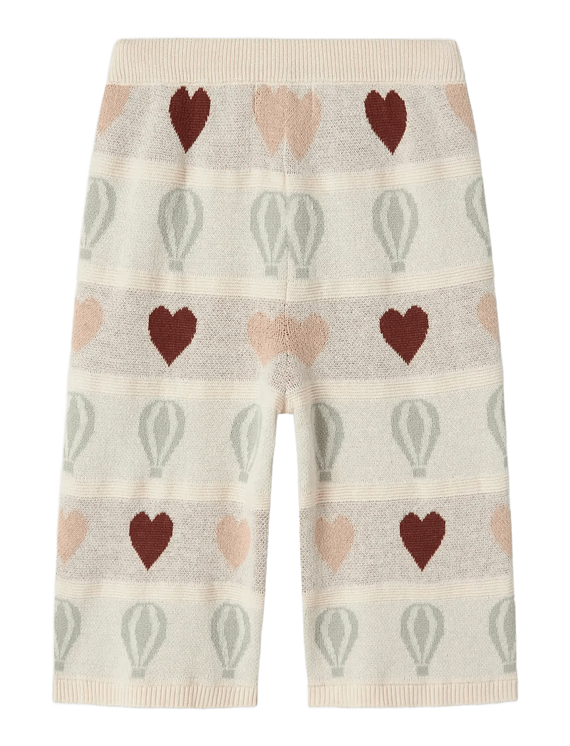 Lil'Atelier - NMFLAMAI WIDE KNIT ANCLE PANT LIL - byxor - pastel parchment - 2
