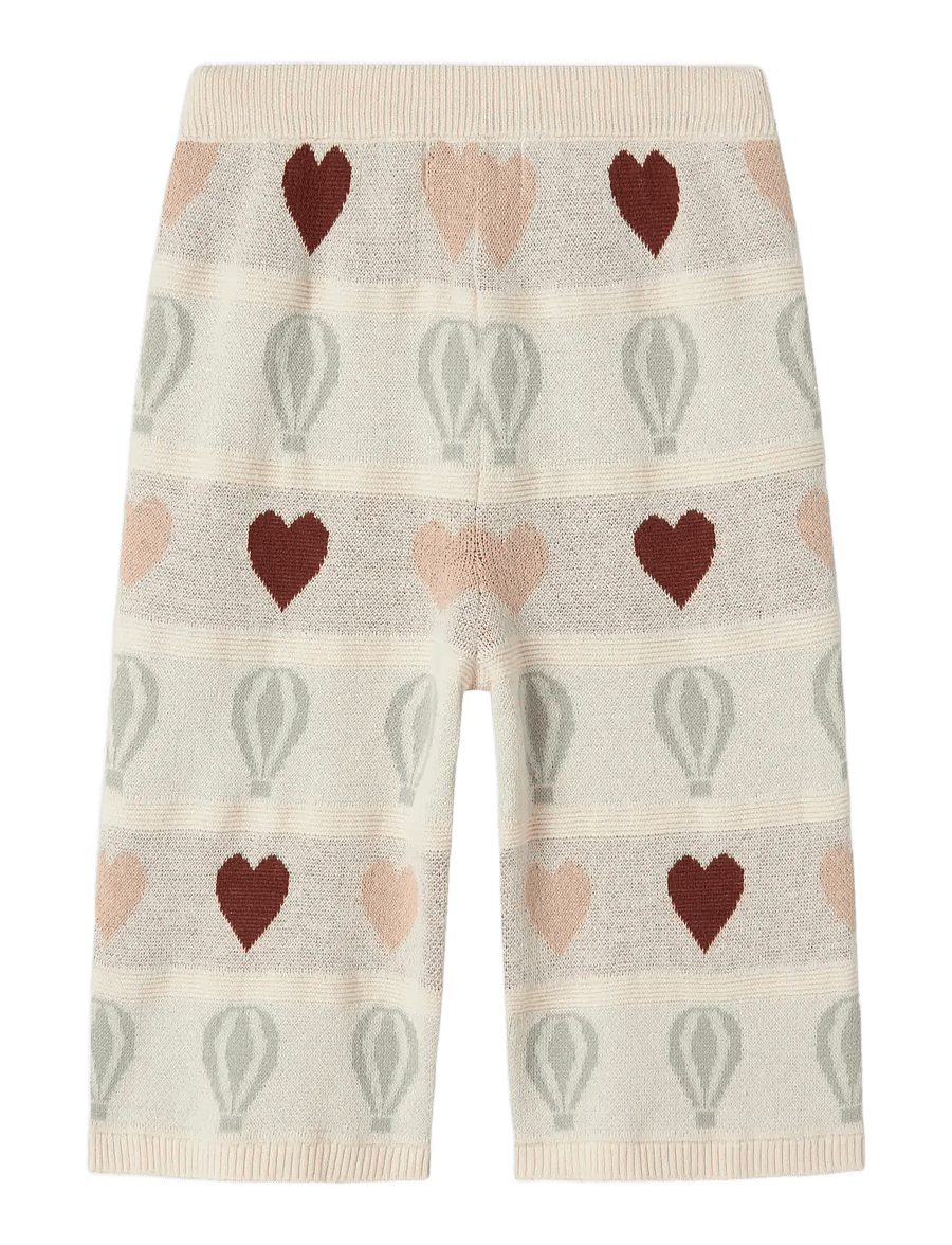 Lil'Atelier - NMFLAMAI WIDE KNIT ANCLE PANT LIL - byxor - pastel parchment - 2