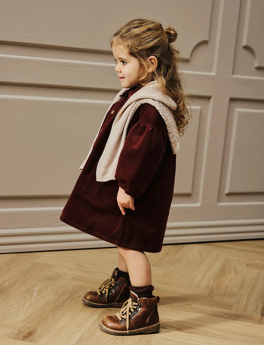 Lil'Atelier - NMFOBERT LOOSE LS CORD DRESS 4122-HG LIL - hot chocolate - 0