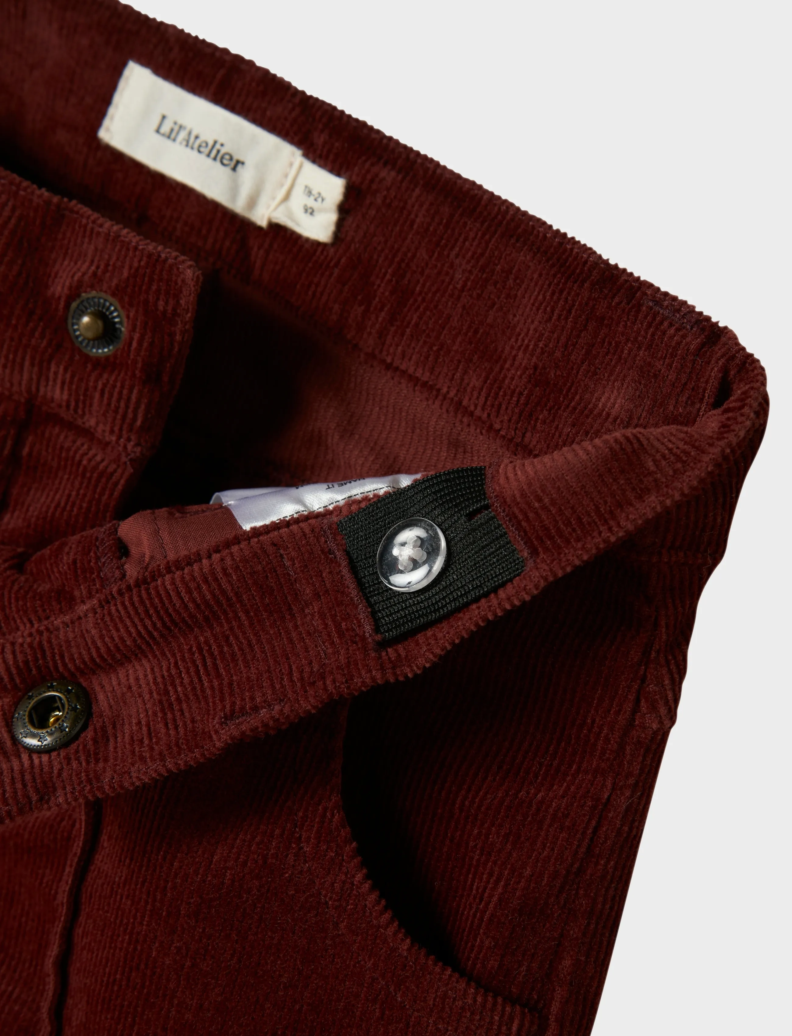 Lil'Atelier NMFOBERT CORD WIDE PANT 4122-HG LIL - Babybyxor - HOT CHOCOLATE / burgundy