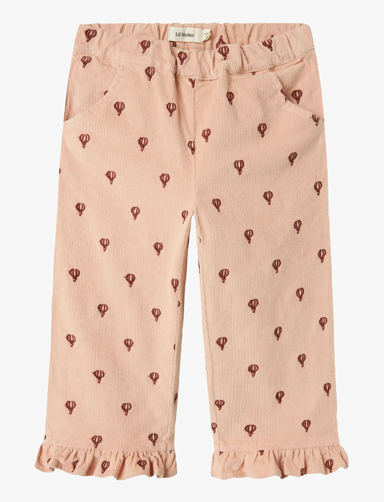 Lil'Atelier - NMFNELLY CORD STRAIGHT PANT 4945-HC LIL - babybukser - cameo rose - 0