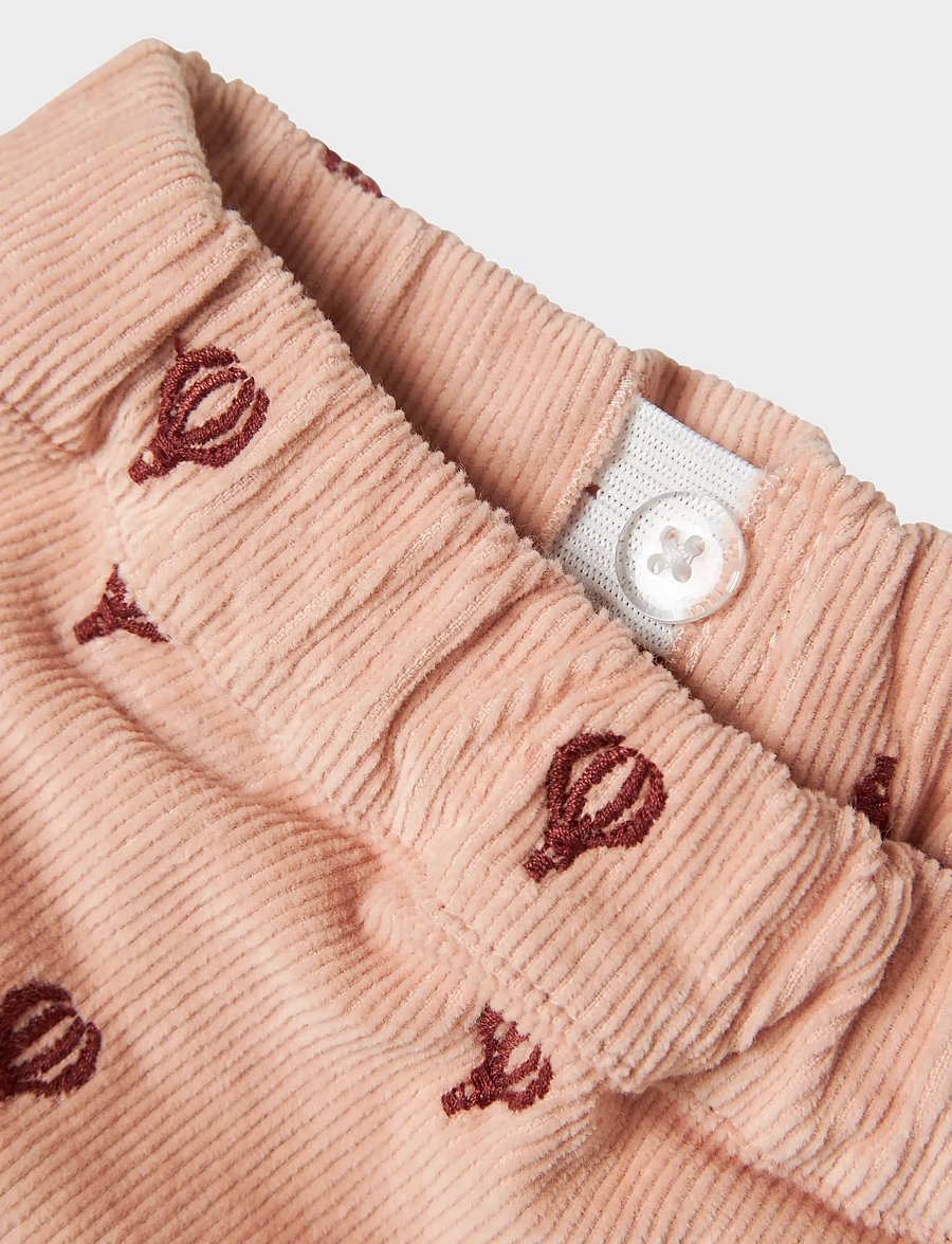 Lil'Atelier - NMFNELLY CORD STRAIGHT PANT 4945-HC LIL - kelnės - cameo rose - 2