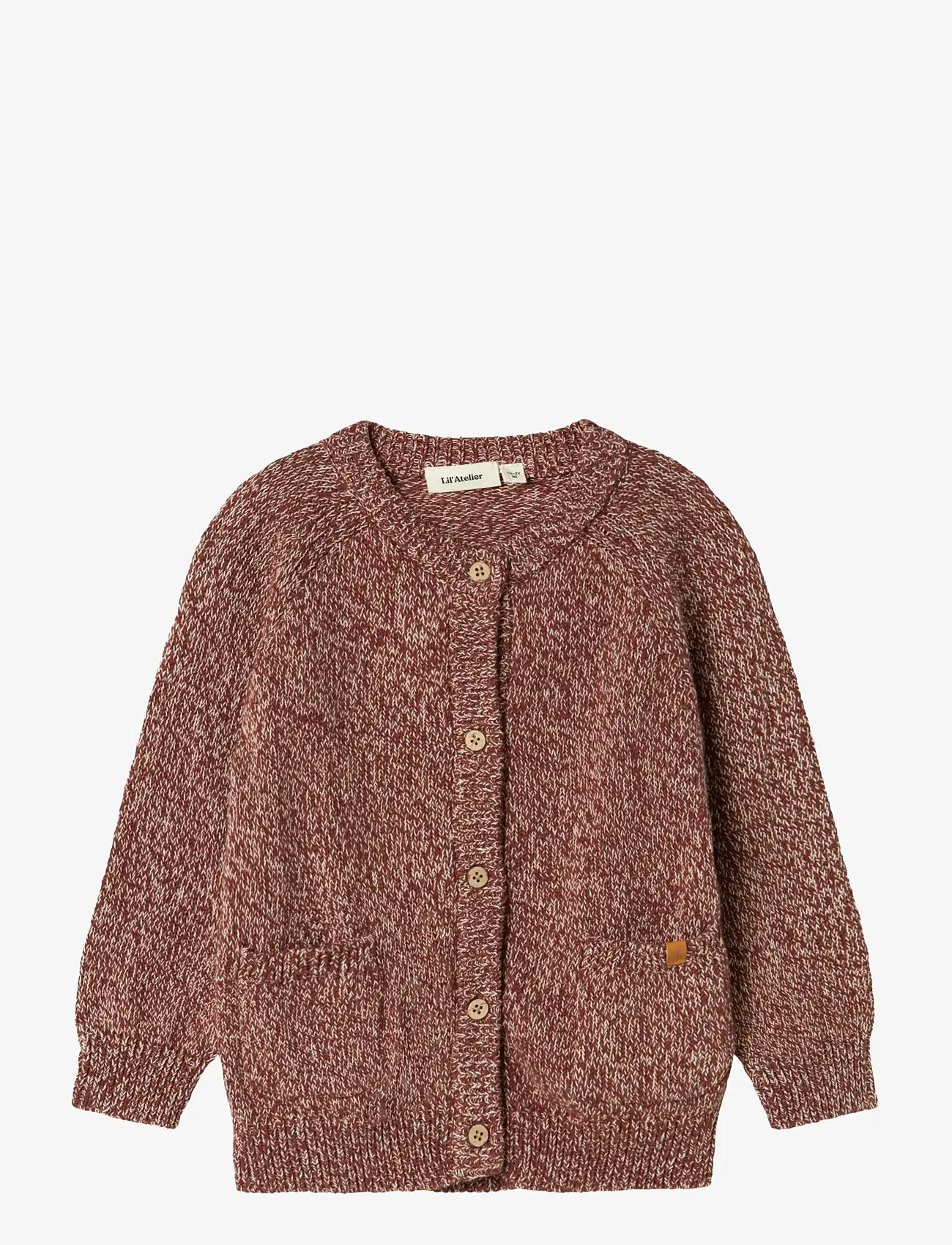 Lil'Atelier - NMMNEMO LS KNIT CARD LIL - koftor - hot chocolate - 0