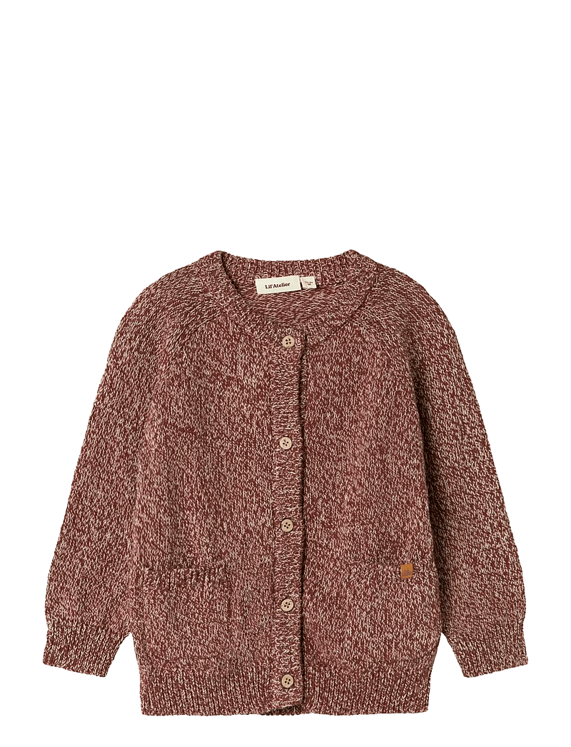 Lil'Atelier - NMMNEMO LS KNIT CARD LIL - koftor - hot chocolate - 0
