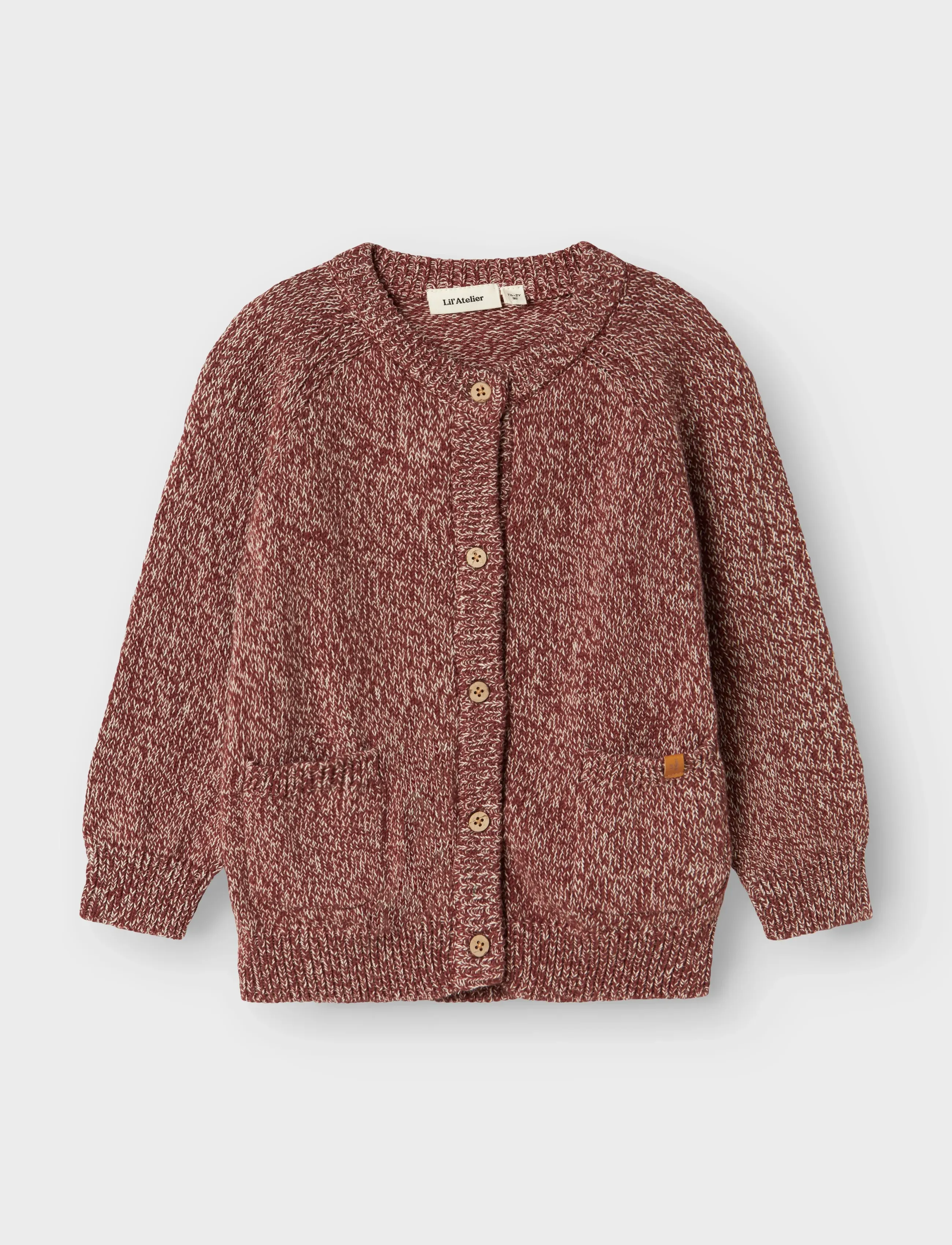 Lil'Atelier Nmmnemo Ls Knit Card Lil, 98, Knitwear, Braun - Cardigans, Kinder