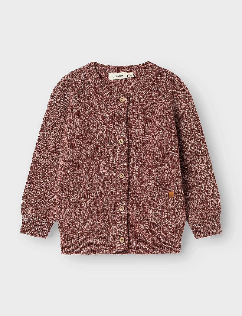 Lil'Atelier - NMMNEMO LS KNIT CARD LIL - cardigans - hot chocolate - 0