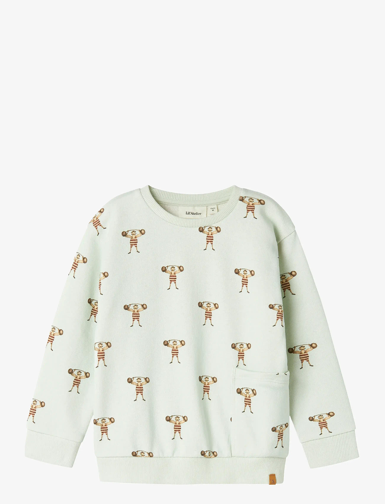 Lil'Atelier NMMJOBO LS LOOSE SWEAT LIL - Kinderen 98-134 - MURMUR / green