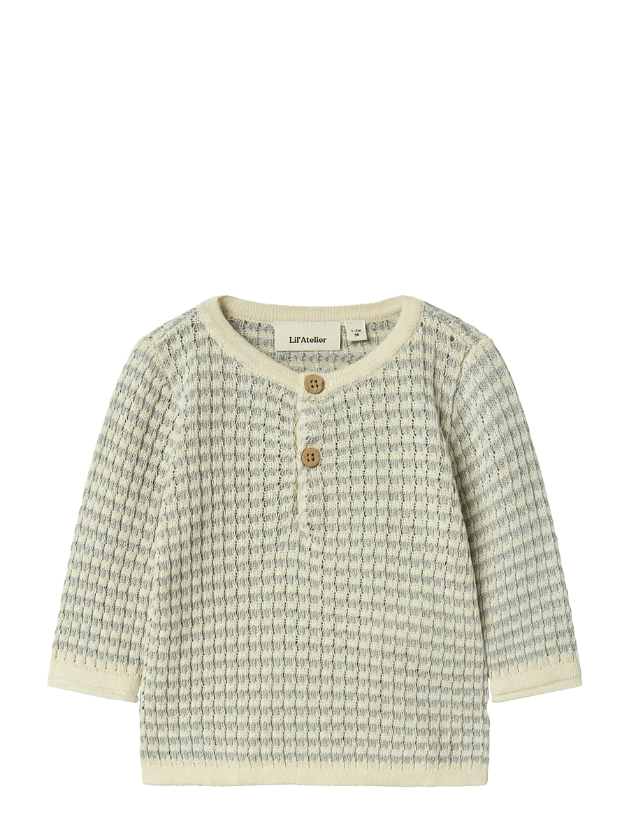 Lil'Atelier - NBMNELSON LS KNIT LIL - pigeon - 1