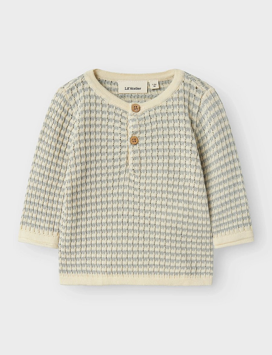 Lil'Atelier - NBMNELSON LS KNIT LIL - pigeon - 0