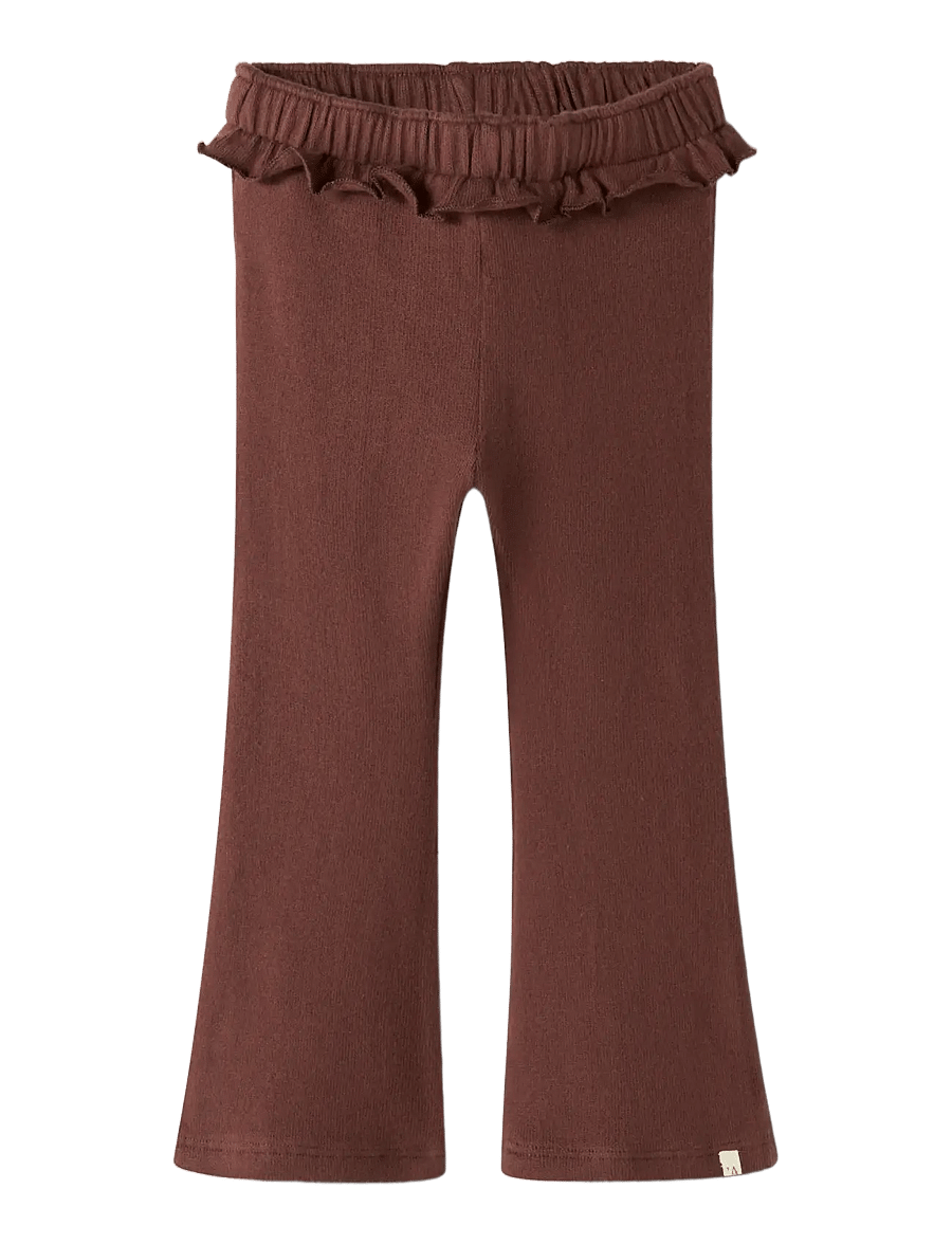 Lil'Atelier - NMFTHORA HUN REG BOOTCUT PANT LIL - sporta bikses - hot chocolate - 0