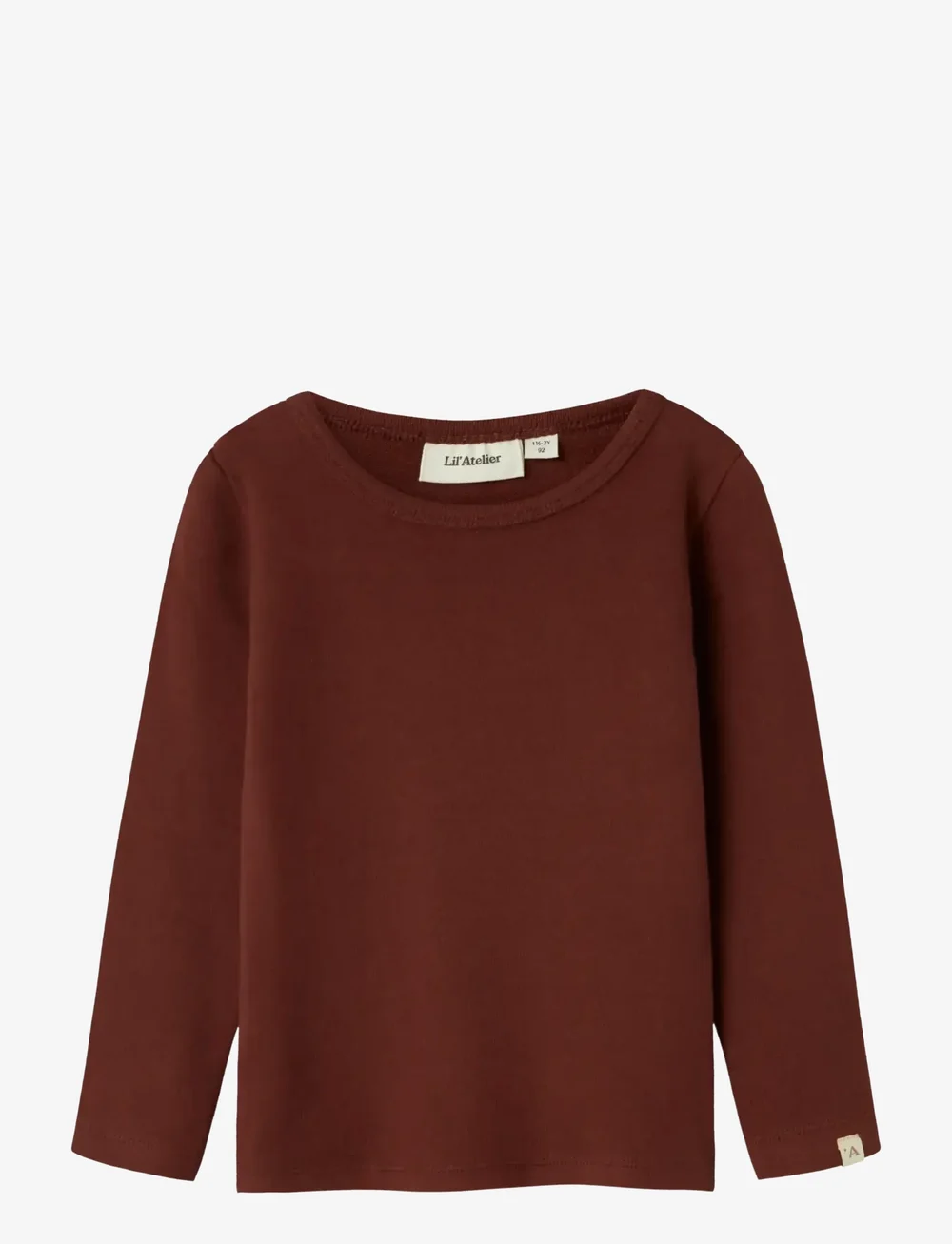 Lil'Atelier - NMFTHORA HIR LS SLIM TOP LIL - pikkade varrukatega t-särgid - hot chocolate - 0