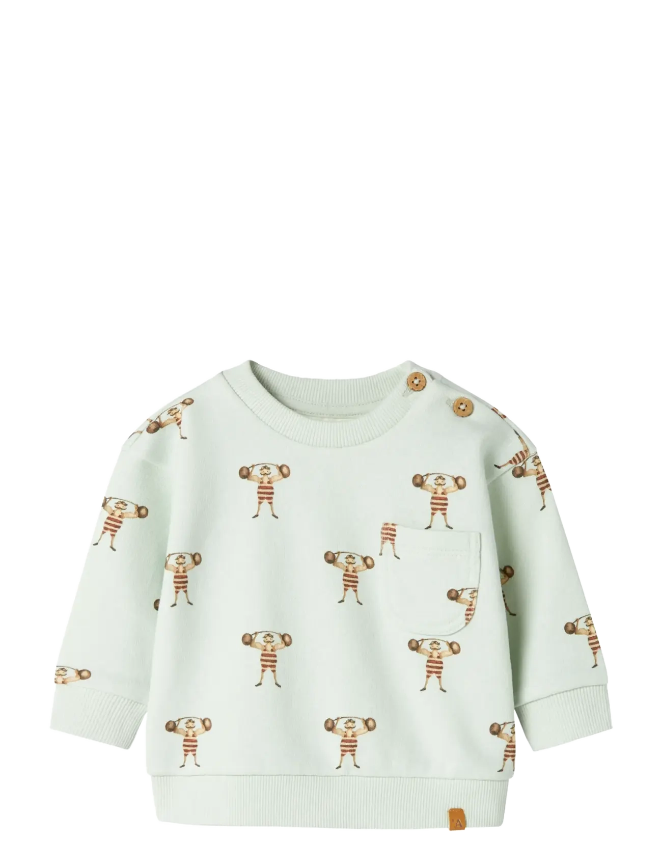 Lil'Atelier NBMJOBO LS LOOSE SWEAT LIL - Tøj - MURMUR / green