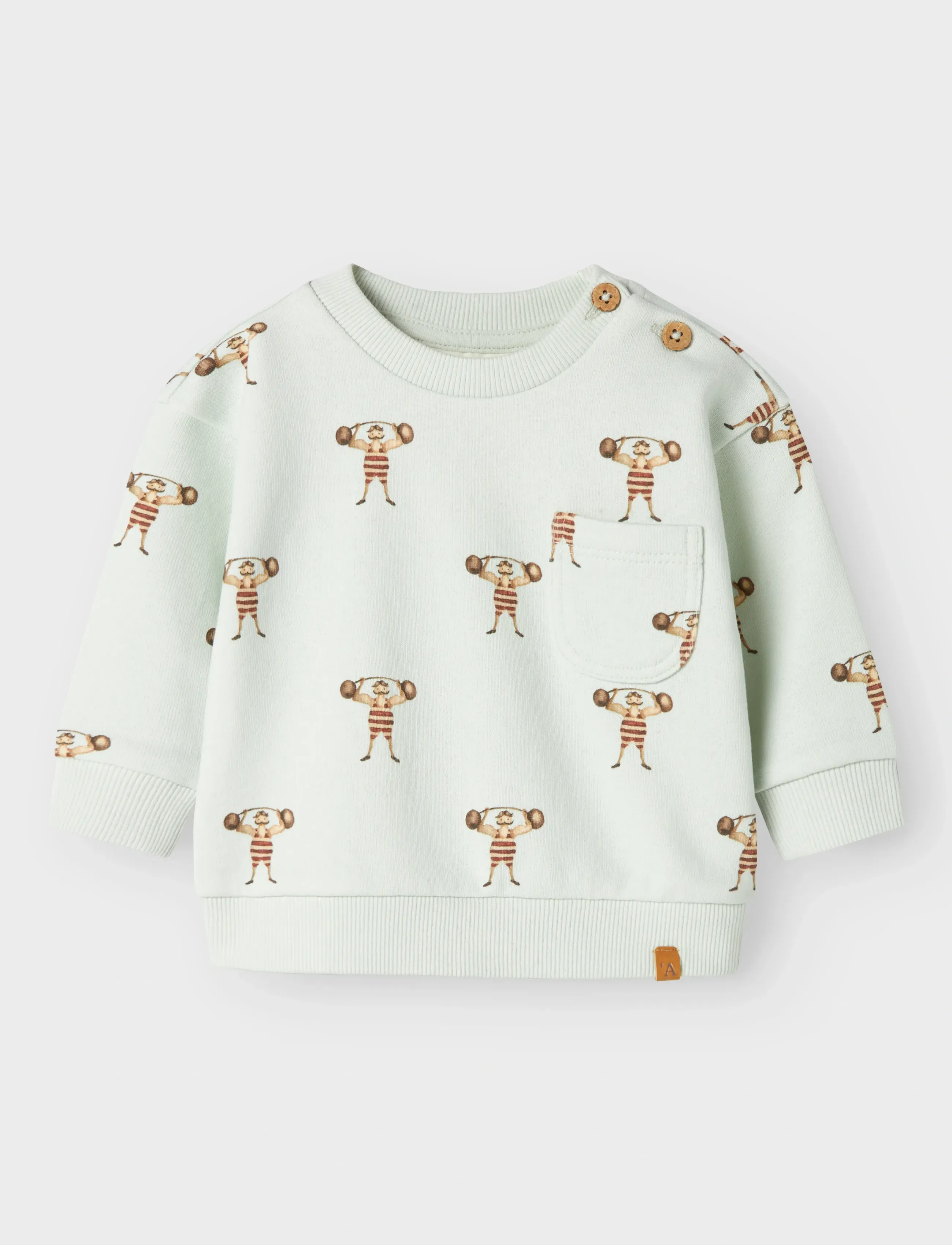 Lil'Atelier NBMJOBO LS LOOSE SWEAT LIL - Sweatshirts - MURMUR / green