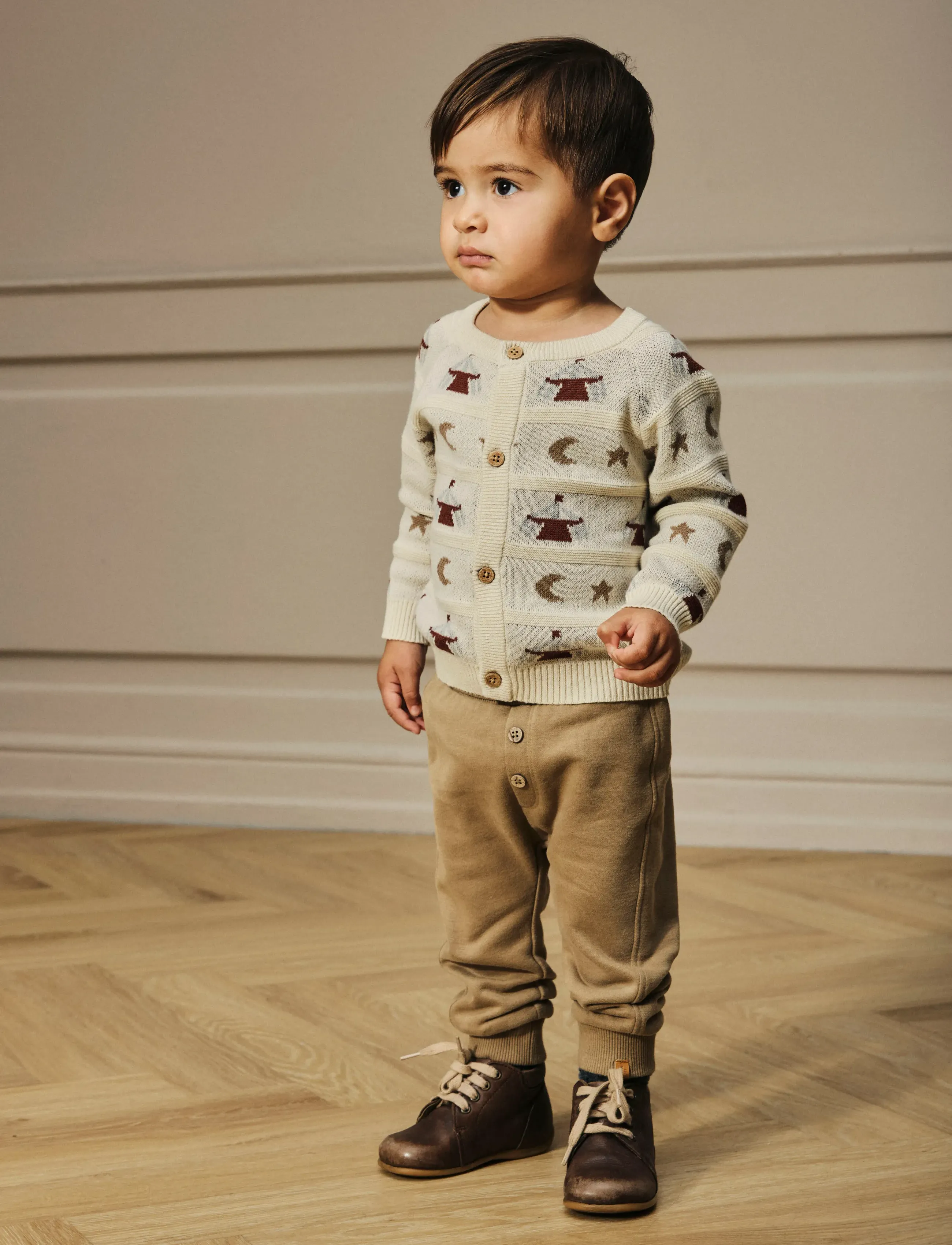 Lil'Atelier Nbmlamai Ls Knit Card Lil, 56, Knitwear, Creme - Cardigans, Kinder