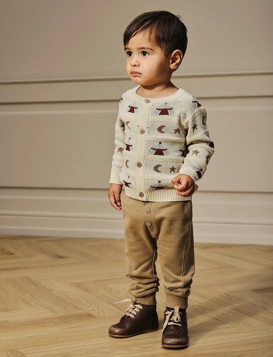Lil'Atelier - NBMLAMAI LS KNIT CARD LIL - gebreide vesten - turtledove - 0