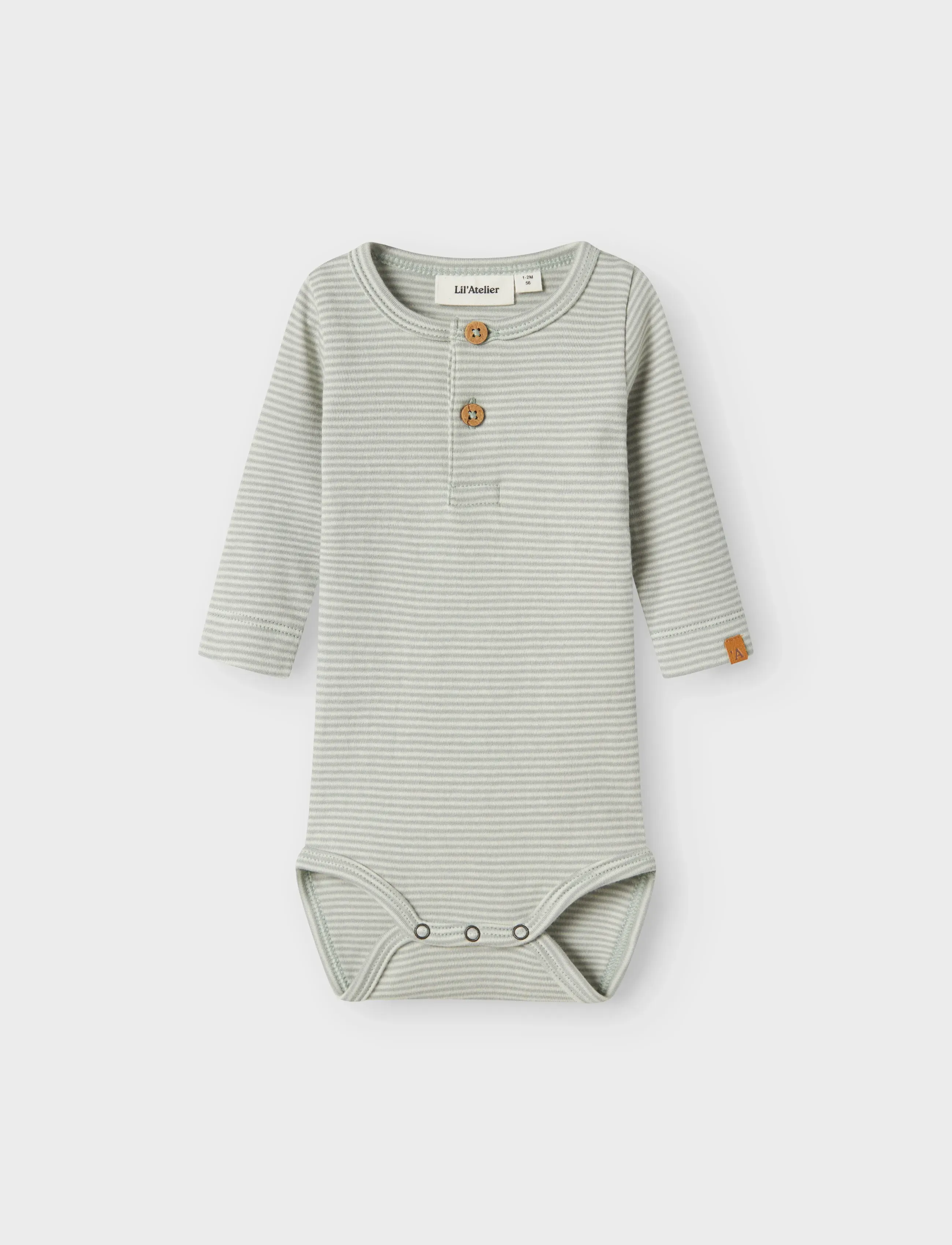 Lil'Atelier Nbmohio Ls Slim Body Lil, 56, Bodys, Grün - Long-sleeved, Kinder
