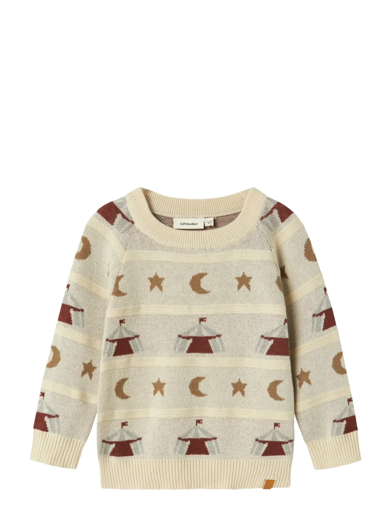 Lil'Atelier - NMMLAMAI LS KNIT LIL - neulepuserot - turtledove - 1