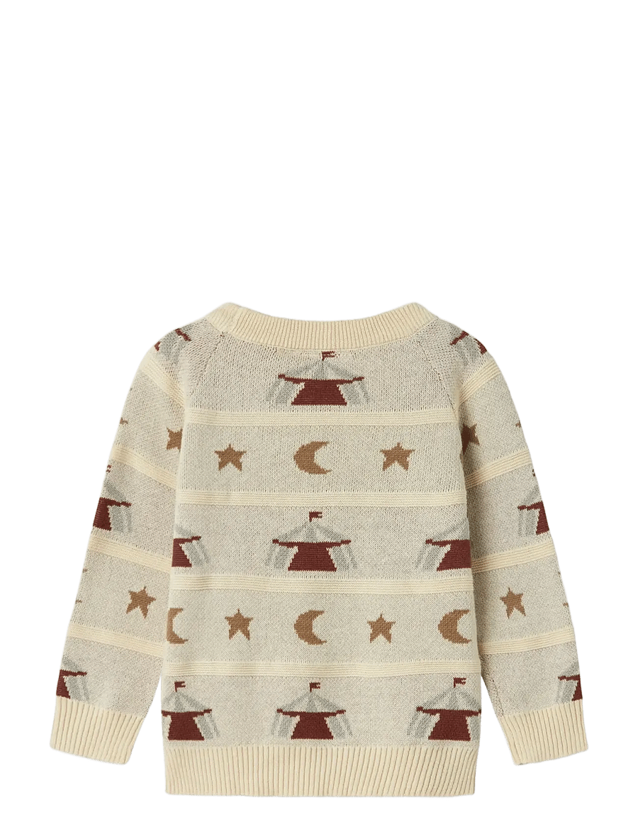 Lil'Atelier - NMMLAMAI LS KNIT LIL - neulepuserot - turtledove - 2