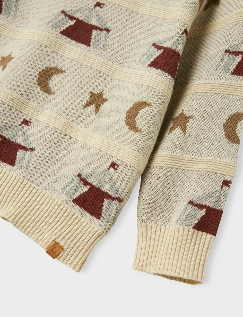 Lil'Atelier - NMMLAMAI LS KNIT LIL - stickade tröjor - turtledove - 4