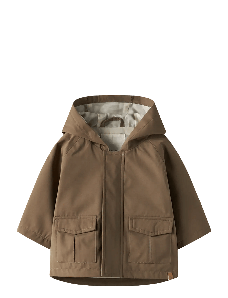 Lil'Atelier - NBMGOLO NEO LOOSE JACKET FO LIL - regenjacken - shitake - 0