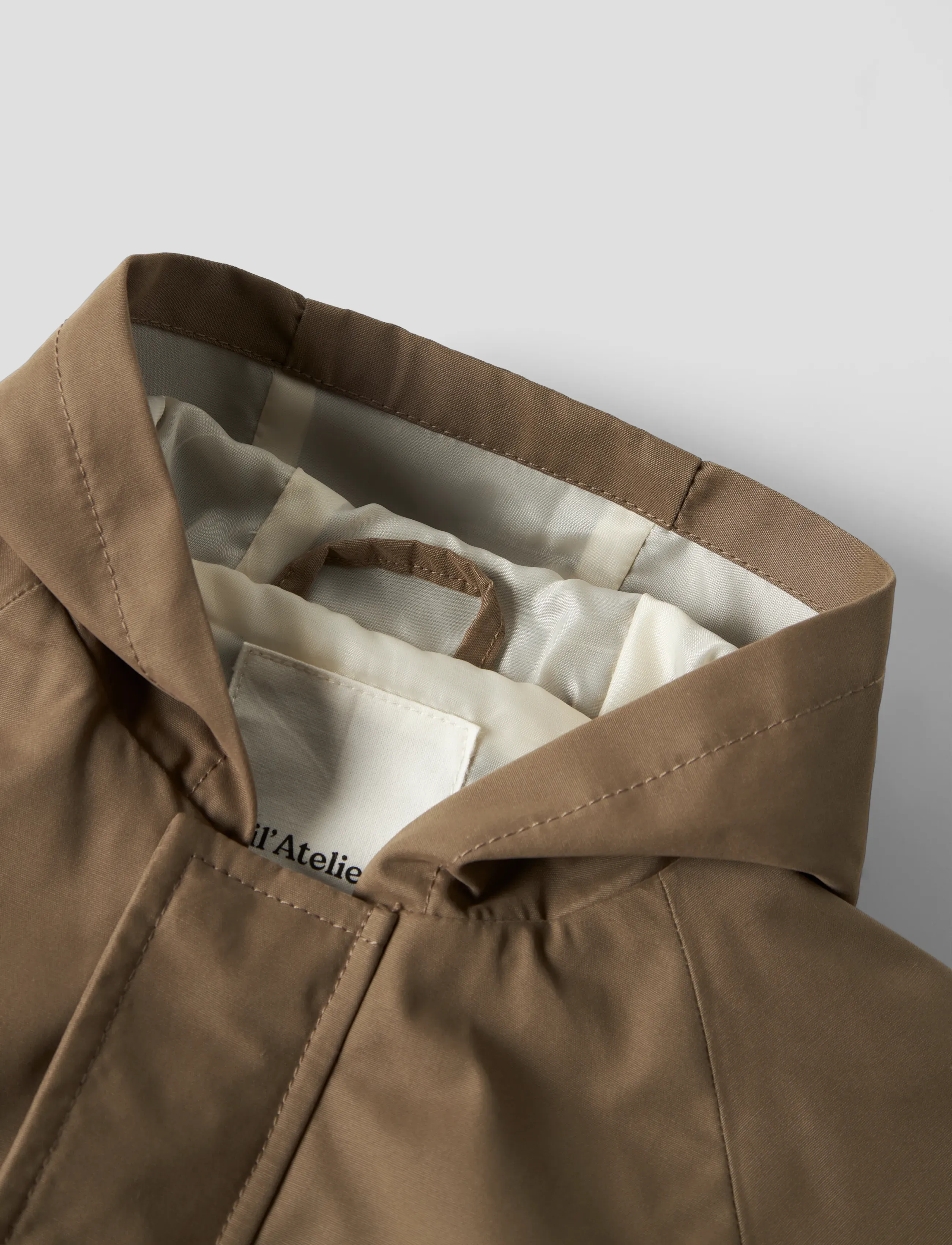 Lil'Atelier - NBMGOLO NEO LOOSE JACKET FO LIL - regenjacken - shitake - 3
