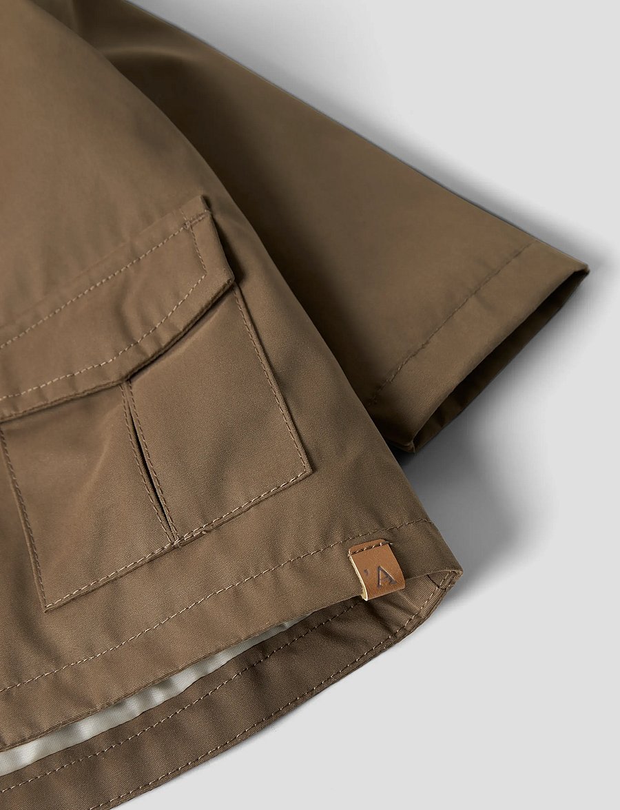 Lil'Atelier - NBMGOLO NEO LOOSE JACKET FO LIL - regenjacken - shitake - 4
