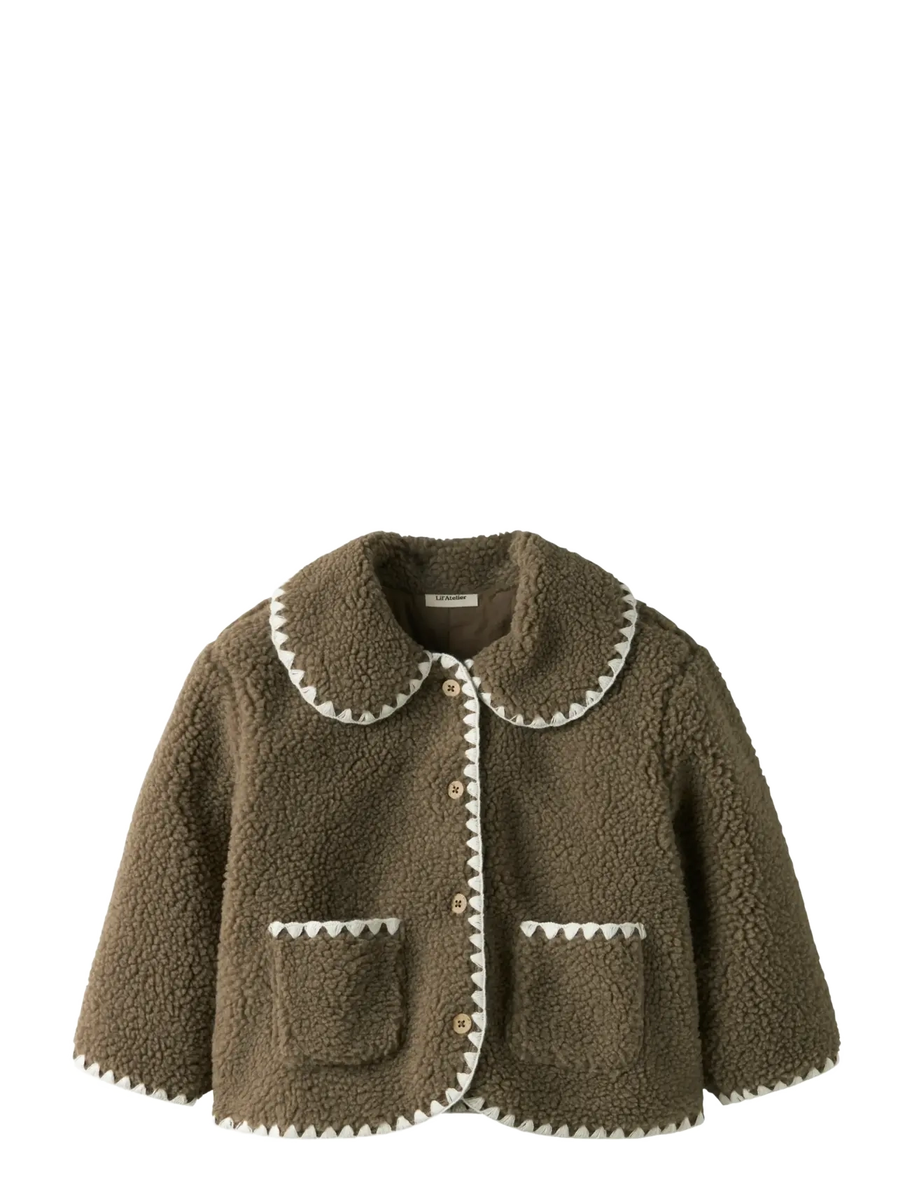 Lil'Atelier NMFLAJO LS LOOSE JACKET LIL - Fleece-Kleidung - SHITAKE / khaki/green