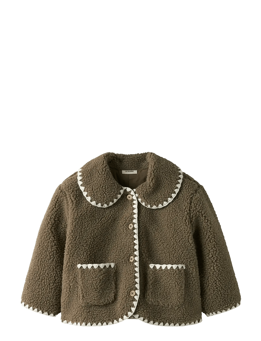 Lil'Atelier - NMFLAJO LS LOOSE JACKET LIL - fleecejacken - shitake - 0