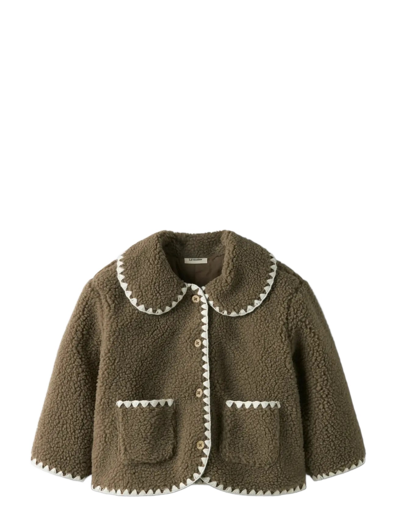 Lil'Atelier - NMFLAJO LS LOOSE JACKET LIL - fleecejacken - shitake - 1