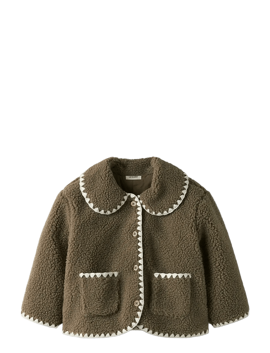 Lil'Atelier - NMFLAJO LS LOOSE JACKET LIL - fleecejacken - shitake - 1