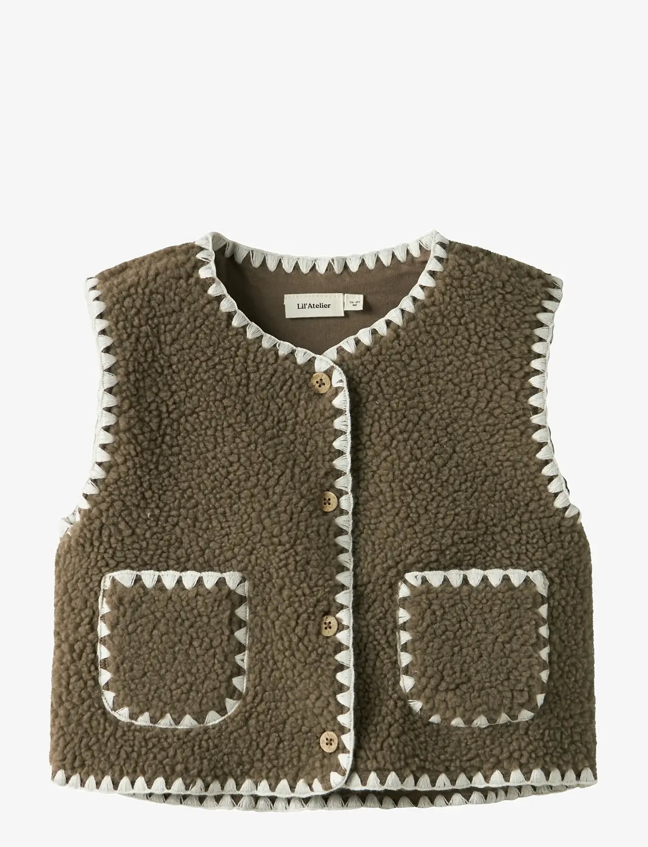 Lil'Atelier - NMFLAJO LOOSE VEST LIL - shitake - 0